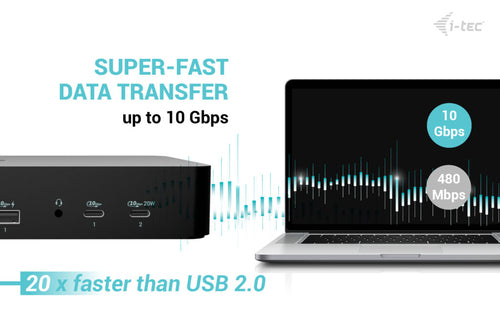 i-tec CAINTGDUAL4KDOCPDUK laptop dock/port replicator