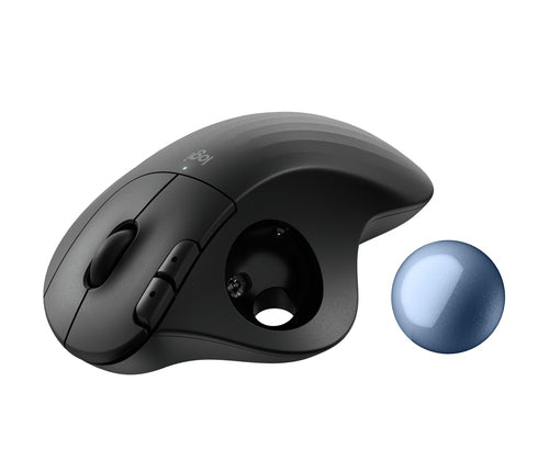 Logitech Wireless Trackball Mouse Bluetooth 2000 DPI Black Blue