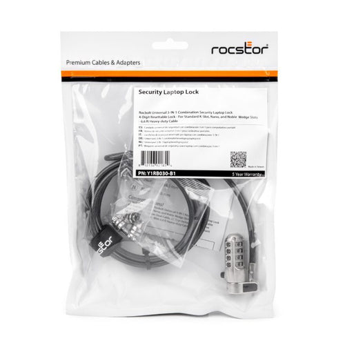 Rocstor Y1RB030-B1 cable lock