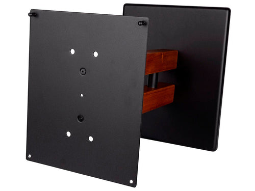 Monoprice Speaker Mount Steel Floor Stand Black Wood 60.9cm