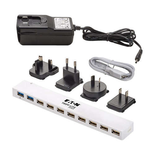 10-Port USB Hub Tripp Lite U360-010C-2X3 5Gbps USB 3.x & USB 2.0 Combo Charging