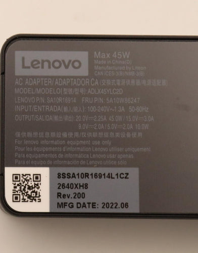 Lenovo 5A10W86247 power adapter/inverter
