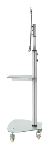 TV Mount Stand 37-70 Inch Adjustable 600x400mm Aluminum Glass White
