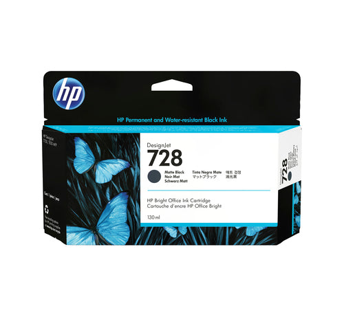 HP 728 130 ml matt-schwarze DesignJet Tintenpatrone Druckkopf