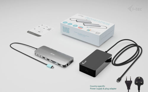 i-tec Metal C31NANOTRIPLED140UK laptop dock/port replicator