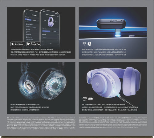 Wireless Gaming Headset Steelseries Arctis Nova 3P 20-22000Hz Lavender