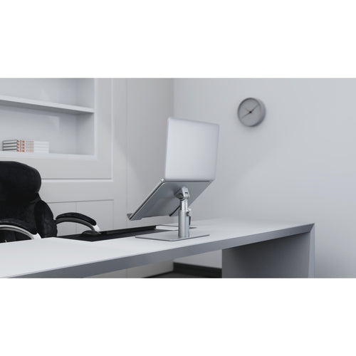 Laptop Stand Silver Adjustable Height 40.6 cm Aluminum Riser