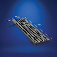 Verbatim 70735 Wired USB Keyboard - Full-Size QWERTY Layout - Black