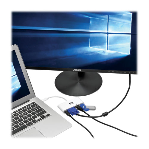 USB-C Multiport Adapter Tripp Lite U444-06N VGA 5Gbps Ethernet