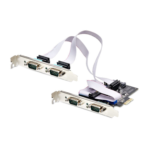 4-Port Serial PCIe Card StarTech.com RS232 RS422 RS485 Low-Profile