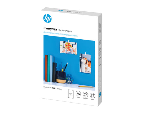 HP Everyday Glossy Photo Paper-100 sht/10 x 15 cm