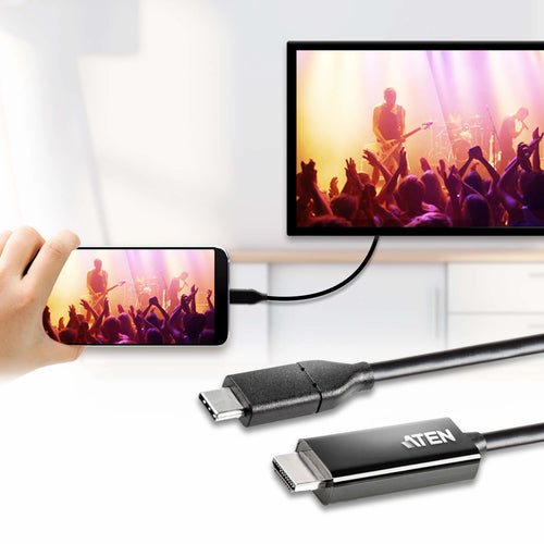 ATEN UC3238 USB Typ-C auf HDMI Video Kabeladapter - 2,7 m - Stecker auf Stecker