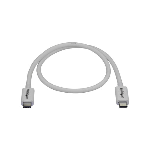 StarTech Thunderbolt 3 Cable 0.5m - 40Gbps - White - USB & DisplayPort Compatible