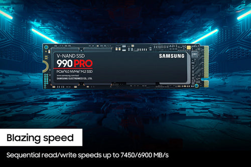 Samsung 990 PRO 4TB NVMe SSD - 7450 MB/s M.2 Hochgeschwindigkeits-Speicher