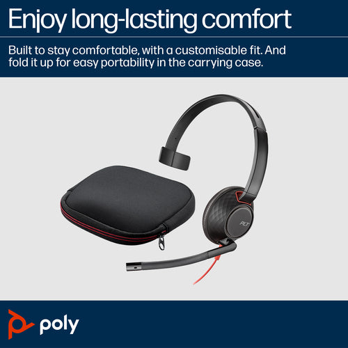 HP Poly Blackwire 5210 kabelgebundenes USB-C Call Center Headset – Komfort & Langlebigkeit