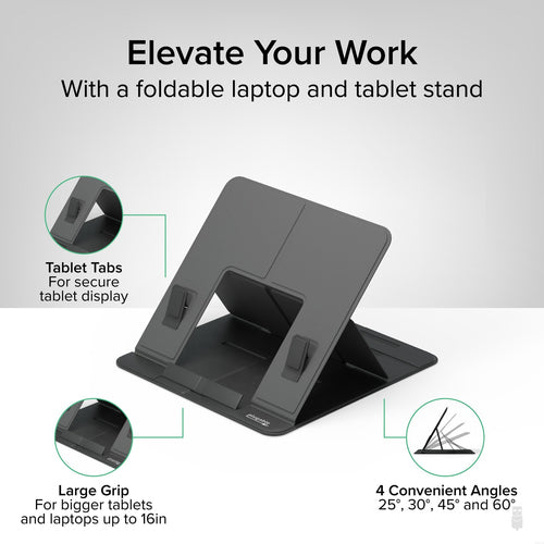 Plugable Technologies PT-STANDX Verstellbarer Laptop-Ständer – Ergonomischer Halter für Laptops & Tablets