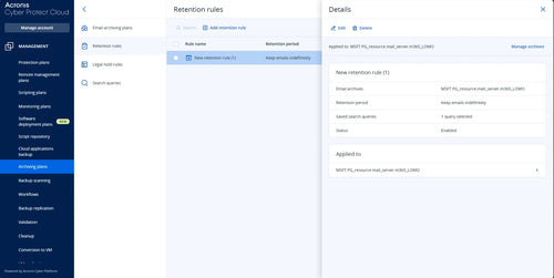 Acronis Email Archiving for Microsoft 365, 5 Seats, 1 year