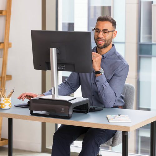 Fellowes Breyta Black Verstellbarer Monitorständer – Freistehend, Tragkraft 15 kg