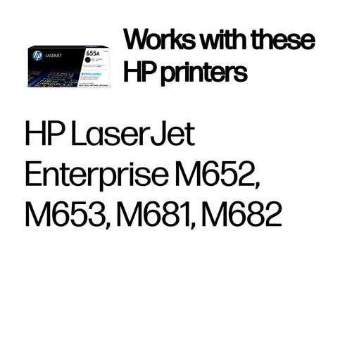 HP 655A Black Original LaserJet toner cartridge