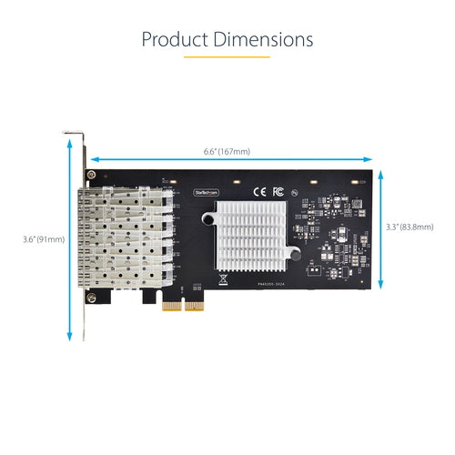 StarTech.com 4-Port GbE SFP Netzwerkkarte - Intel I350-AM4 - PCIe 2.0 - Gigabit-Ethernet-NIC