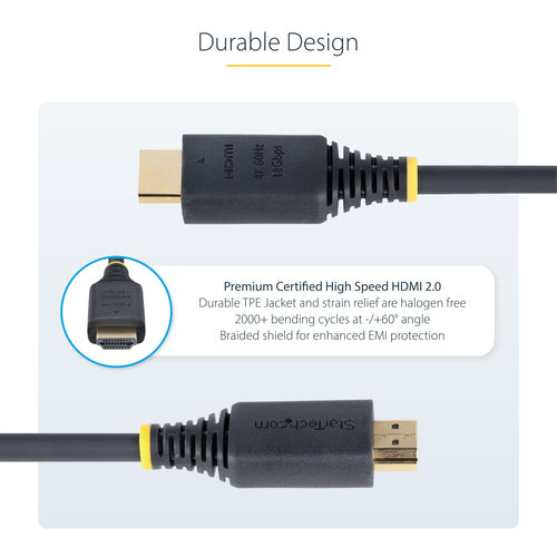 HDMI Cable StarTech.com HDMI2-CABLE-4K60 1m 18Gbps 4K 60Hz