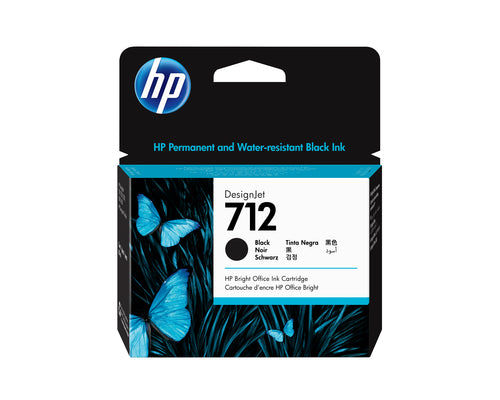 Ink Cartridge HP 712 80ml Black DesignJet Compatible High-Capacity