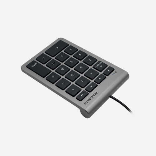 USB Numeric Keypad for Laptop/PC Macally UCNUMKEY22SG Black/Grey