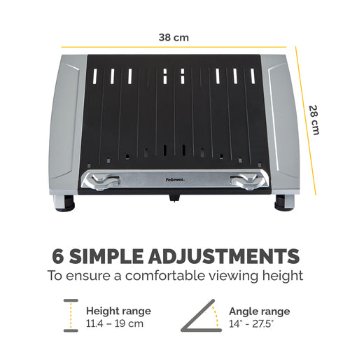Laptop Stand Fellowes 8036701 5 Height Adjustments 17-Inch Max 5KG Capacity