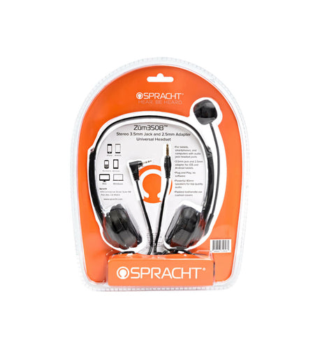 Wired Headset Spracht ZūM350 200Hz-20kHz 25g Black Office Call Center