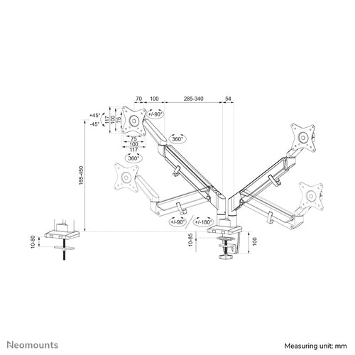 Neomounts DS70-810BL2 monitor mount / stand