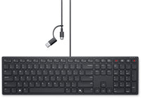 Wired Keyboard DELL KB525C Full-Size USB Plunger Key Switch Classic Black