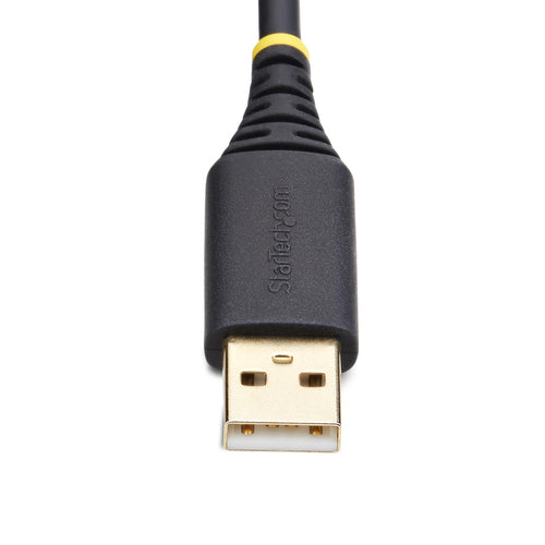 StarTech.com USB to Null Modem Serial Adapter Cable 1ft - FTDI, RS232, USB-A to DB9