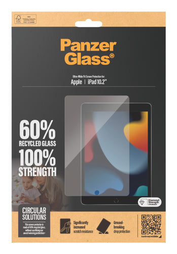 PanzerGlass ® Screen Protector iPad 10.2'' (2019-2021) | Ultra-Wide Fit