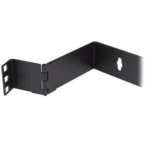 Hinged Wall Mounting Bracket 1U 19in for Patch Panels Black