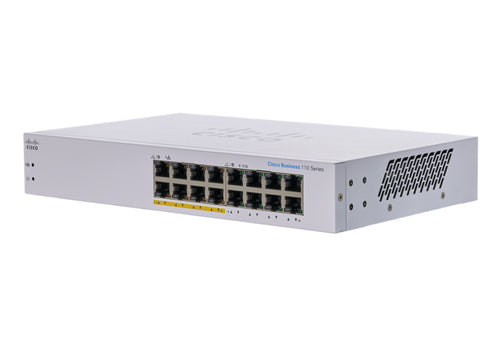 Unmanaged Switch Cisco CBS110 16-Port GE Partial PoE Rackmount - CBS110-16PP-UK