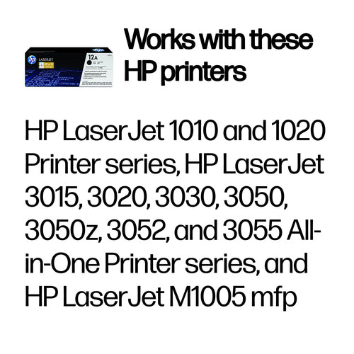 HP 12A Black Original LaserJet toner cartridge