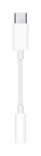 USB-C to 3.5mm Headphone Jack Adapter Apple Male Female White