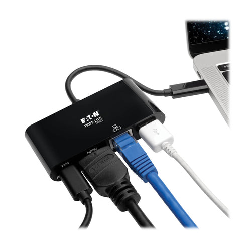 USB-C Multiport Adapter HDMI Hub with Gigabit Ethernet 60W PD Charging