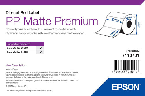 Epson 7113701 printer label