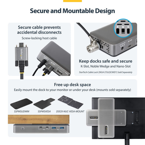 StarTech.com 199UE-USBC-DOCK laptop dock/port replicator