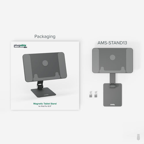 Magnetic Tablet Holder for MagSafe iPad Pro 12.9 Portable 360° Rotating Stand