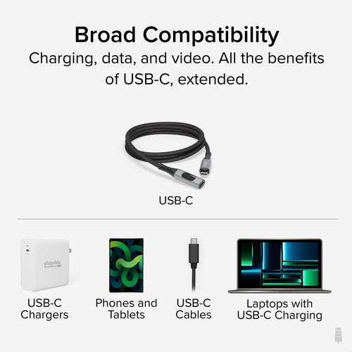 Plugable Technologies USBC-METER3-1MF USB cable