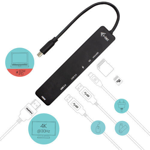 i-tec C31TRAVELEASYDOCKPD laptop dock/port replicator