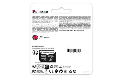 512GB Kingston Technology Canvas React Plus SDXC UHS-II 280MB/s 150MB/s Class 10 V60 for Full HD/4K