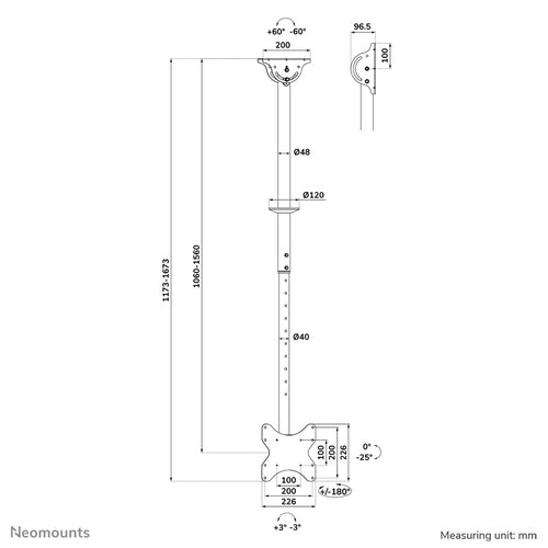 Neomounts CL35-340BL12 TV mount/stand