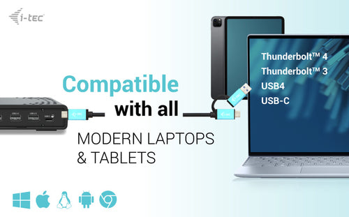 i-tec C31TRIPLE4KDOCKPDUK laptop dock/port replicator