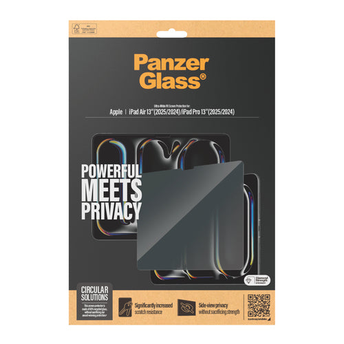 PanzerGlass ® 2-Way Privacy Screen Protector iPad Air 13'' (2024-2025) | iPad Pro 13'' (2024-2025) | Ultra-Wide Fit