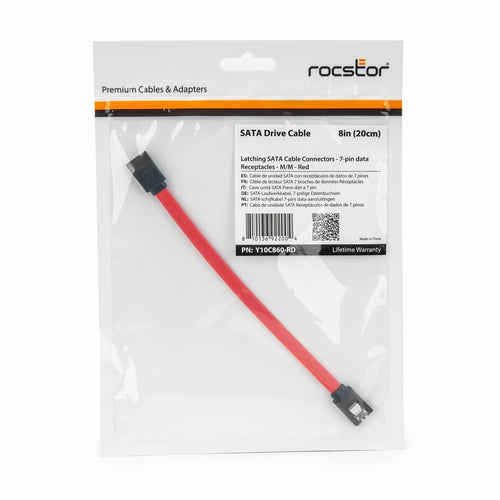 SATA Cable Rocstor 0.203m SATA III Male/Male High-Speed