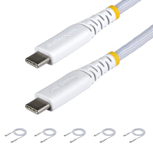 USB-C Charging Cable 5-Pack 3ft 60W Fast Charging Durable USB 2.0