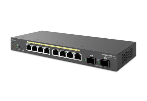 8-Port GbE Managed PoE Network Switch 130W SFP Desktop Wall-Mountable